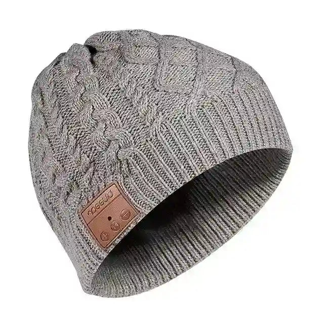 Bluetooth Music Beanie with Integrated Wireless Headphones - Warm Winter Hat Gray Tidesmit