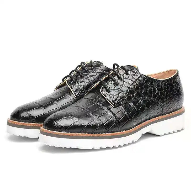 High End Fashion Snake Business Mens Leather Shoes Big Snake Skin Derby Men Dress Shoes Goodyear Welt Custom Formal Shoes Men