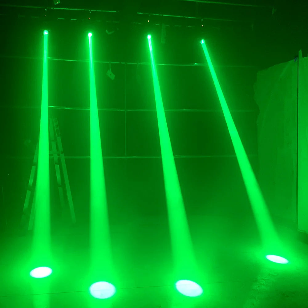 2PCS Mini LED Moving Head Light 120W Beam Spot 8 Rotating Prisms DJ DMX Bar Strobe Stage Effect