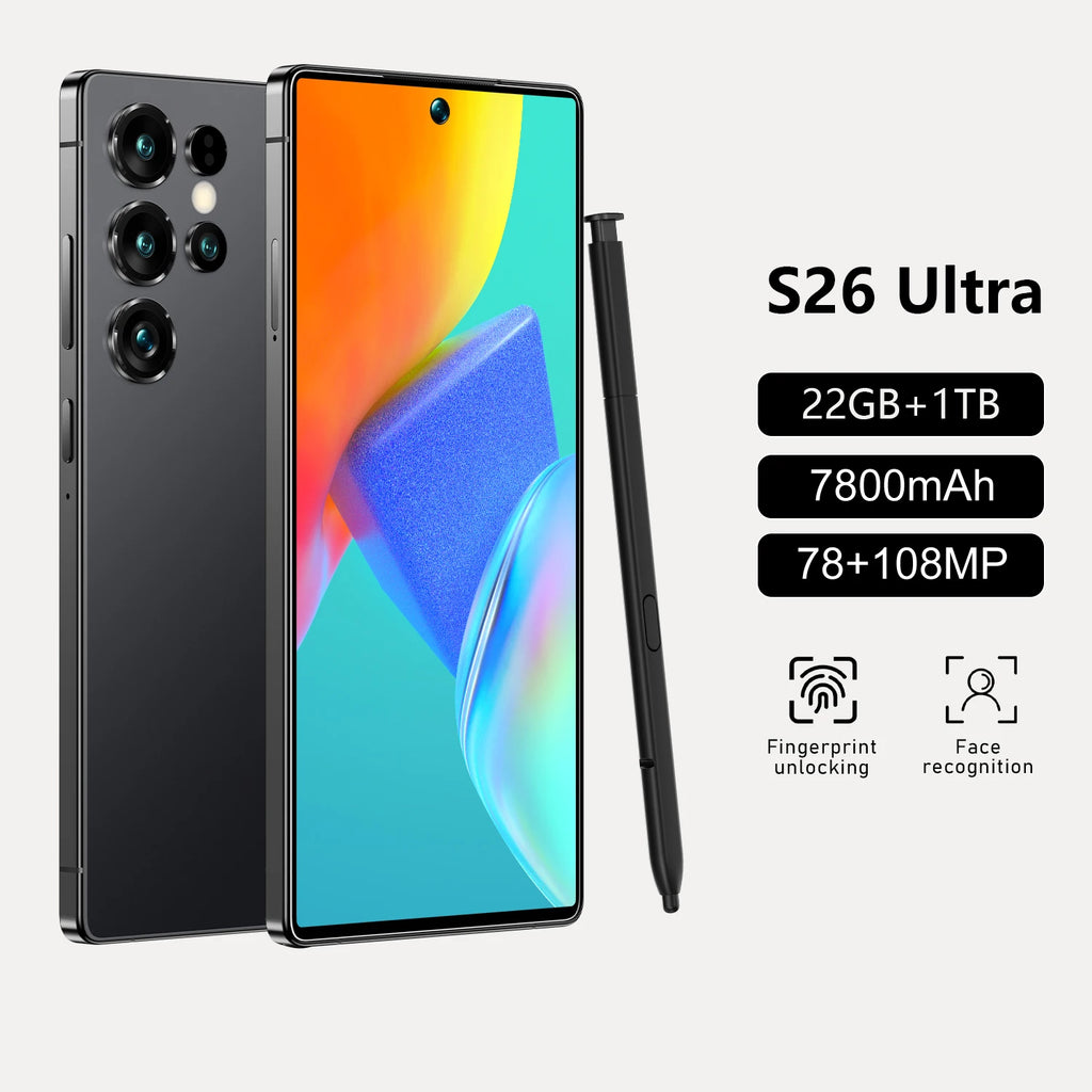 Tidesmit 5G Smartphone, 1TB Storage, 22GB RAM, AMOLED Display - Black Tidesmit
