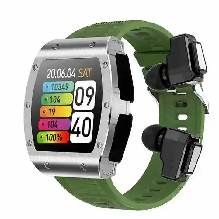 Tidesmit JM09 Smartwatch With Wireless Earbuds - IP67 Waterproof Fitness Tracker Tidesmit