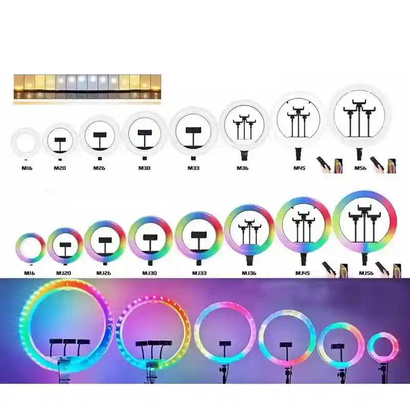 14 Inch RGB LED Ring Light for Streaming with Adjustable Tripod Tidesmit