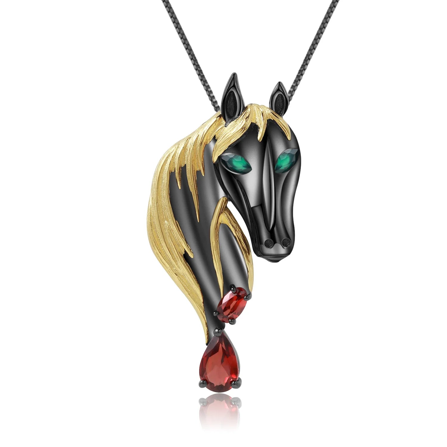 TIANSHE Italy High-end Design Horse Brooch Pendant Necklace Fashion Personality S925 Pure Silver Jewelry Accessories