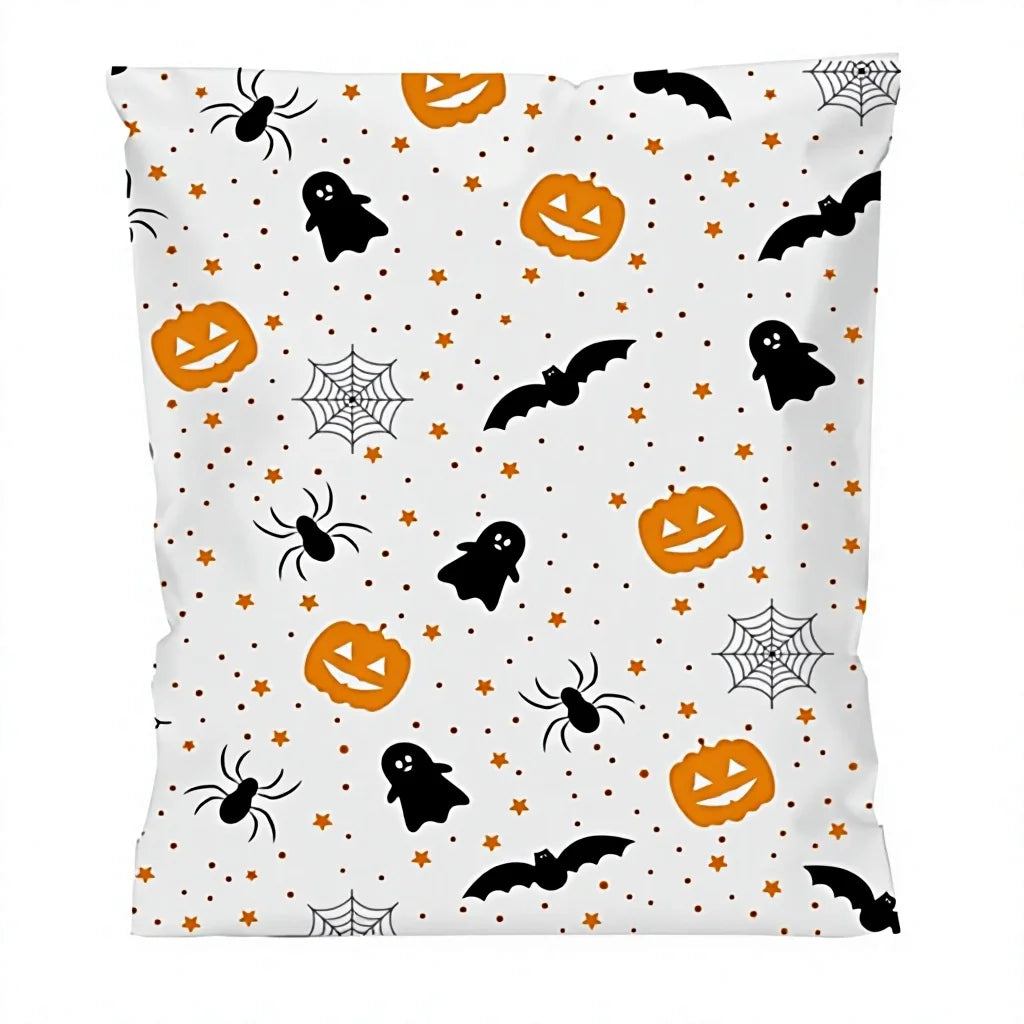 Halloween Printed for Mailing Bags 12x15.5 Inch 50 Pcs Waterproof Tear-Resistant Self-Seal for Clothing & Shoes Packaging
