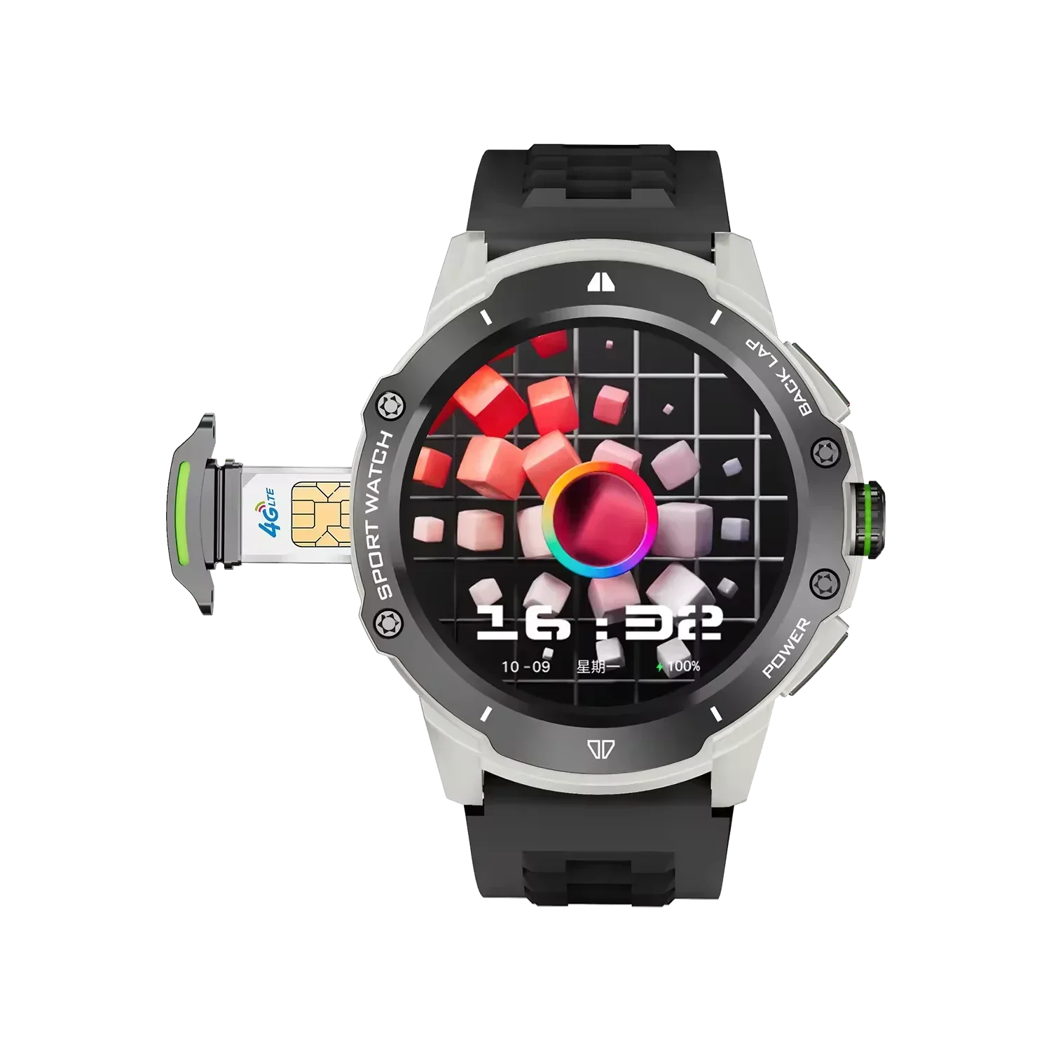 4G LTE Smartwatch with GPS and Fitness Tracker - Black Silver My Store