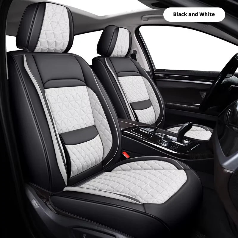 LC High End Thick Napa Leather 5 Seaters All-Season Protective Luxury Universal Car Seat Covers Fit Pickups for 50