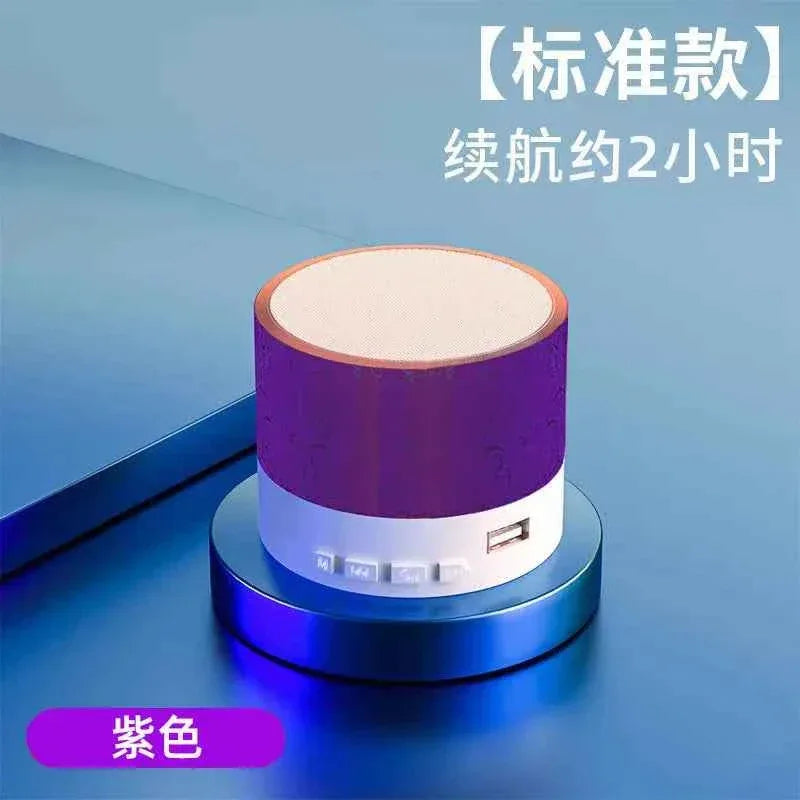 Portable Bluetooth Speaker with RGB Lights and 360 Stereo Sound Purple US My Store