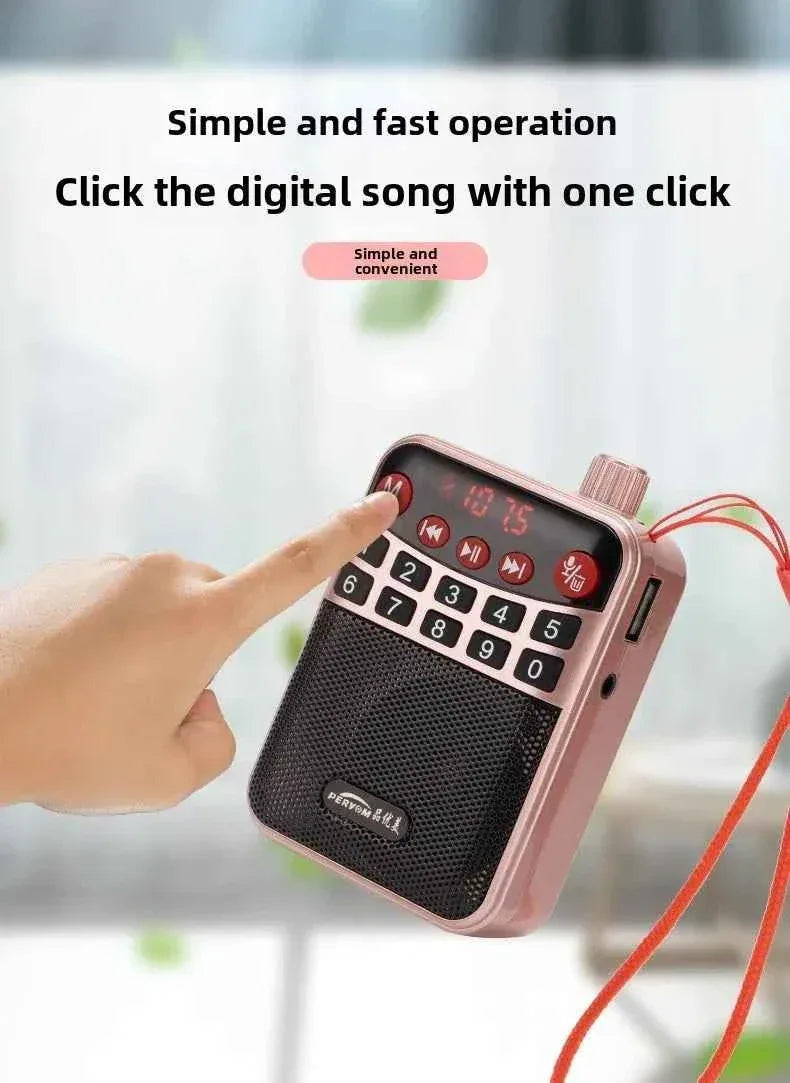 Portable Bluetooth Speaker with Flashlight - Gold & Red Audio Mini Speaker My Store