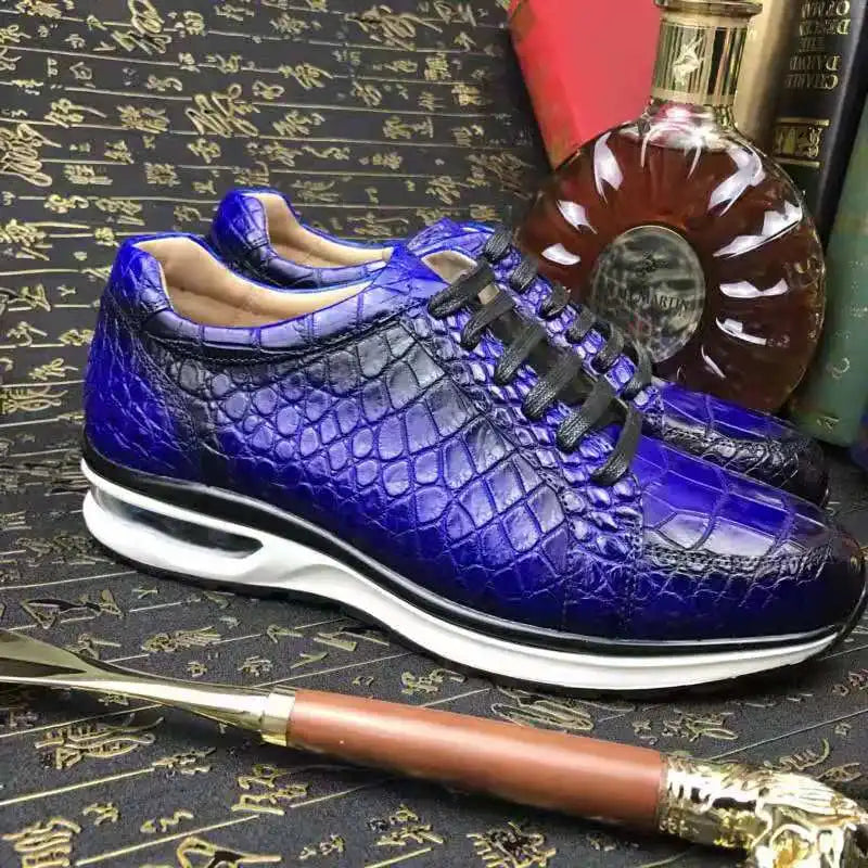 Top Grade Casual Walking Shoes 2026 Genuine Crocodile Skin Sneakers Men Running Shoe Luxury alligator Custom Office Shoes Men