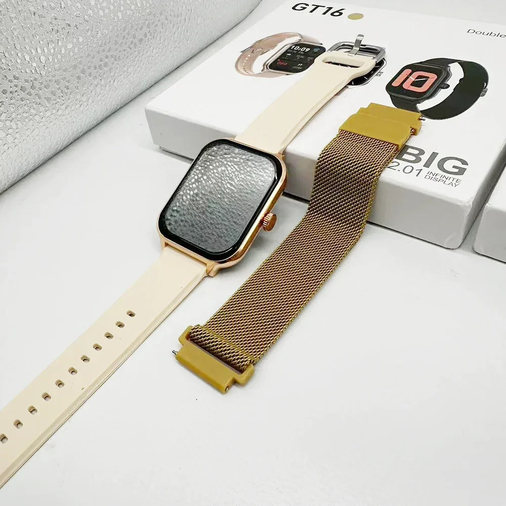 Smartwatch GT16 with Bluetooth Calling and Dual Straps My Store