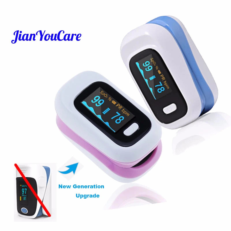 Finger Pulse Fingertip Oled Oximeter SPO2 PR PI RR Blood Oxygen With Respiratory Rate Oximetro De Pulsioximetro Dedo with case