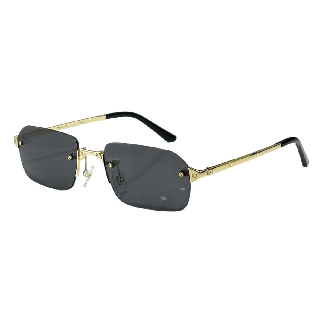 Luxury Fashion Designer Polygonal Frameless Sunglasses, Comfortable Light Metal Frame, High-quality Glasses with UV400 Lenses