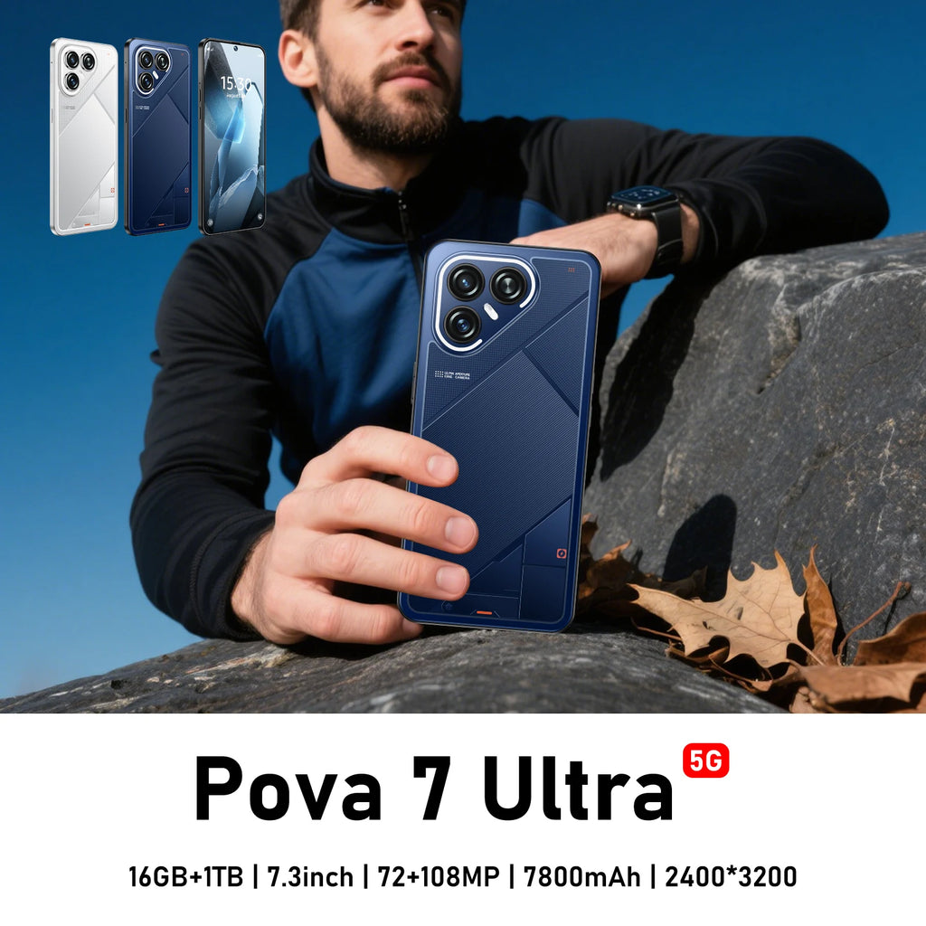 Pova 7 Ultra 16GB 1TB 5G Smartphone - High-Performance AMOLED Mobile Tidesmit
