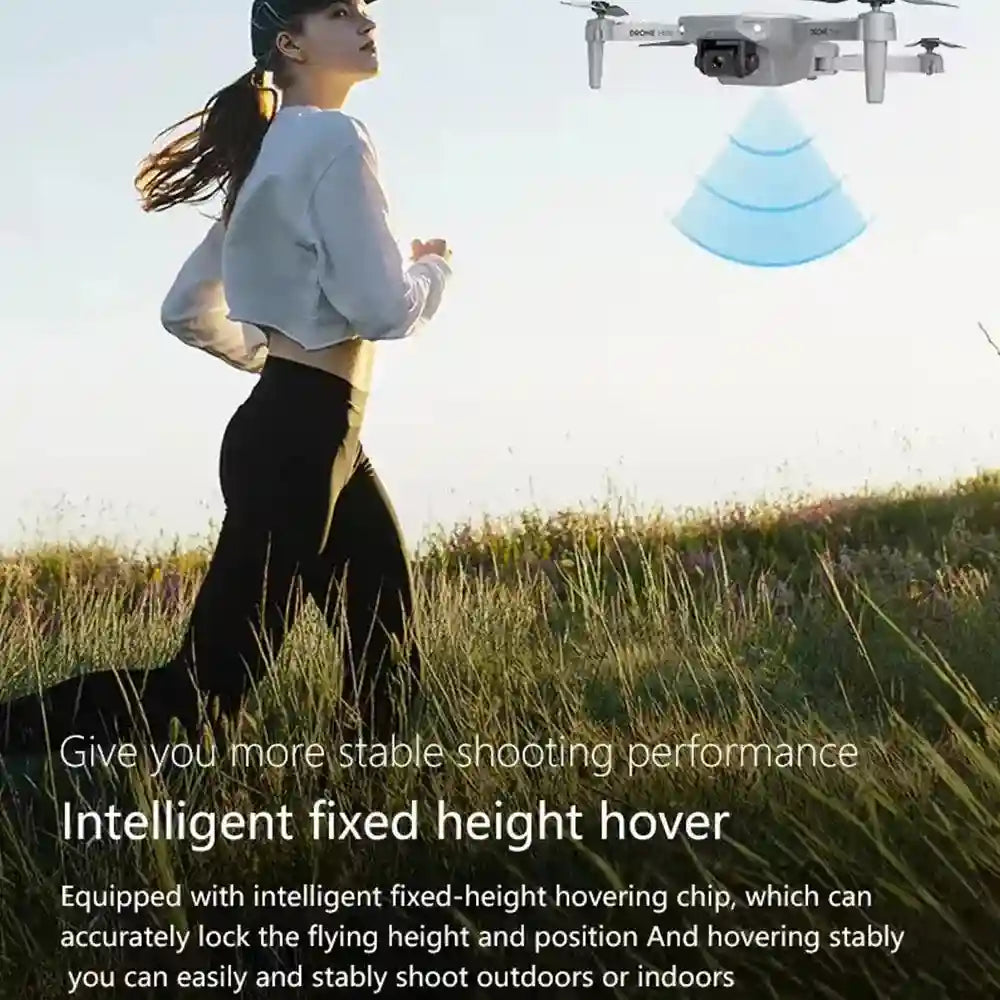 4K Camera Drone - Foldable Obstacle Avoidance Drone for Beginners Gray Tidesmit