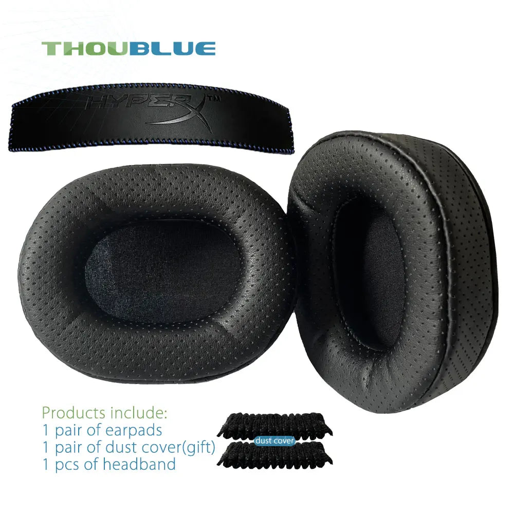 HyperX Cloud Replacement Ear Pads - Memory Foam Over-Ear Cushions 3 and band3 Tidesmit