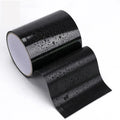 Black rubberized waterproof sealing tape roll, wet-sheen surface