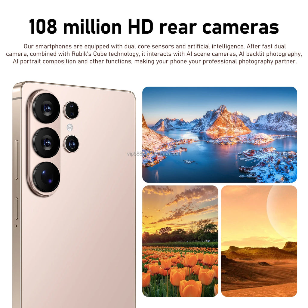 S26 Ultra 2026 Android 15 smartphone with 22GB RAM 2TB storage 7.3 inch display and 108MP camera