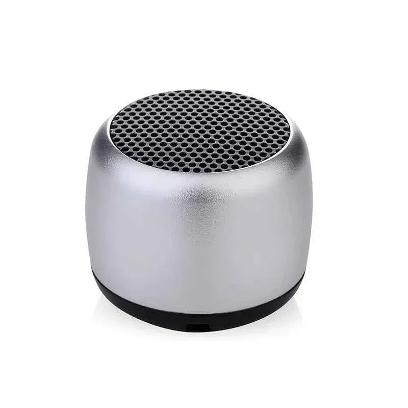 Portable Bluetooth Speaker | Compact Metal Wireless Bass | Mini Red Silver Metal 0.8" My Store