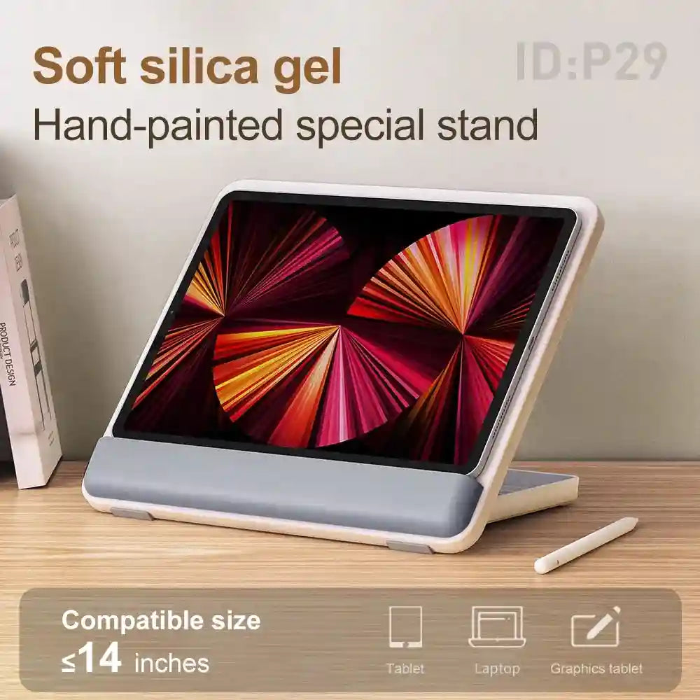 Foldable Tablet Stand – Adjustable Ergonomic Riser White | Tidesmit White Tidesmit