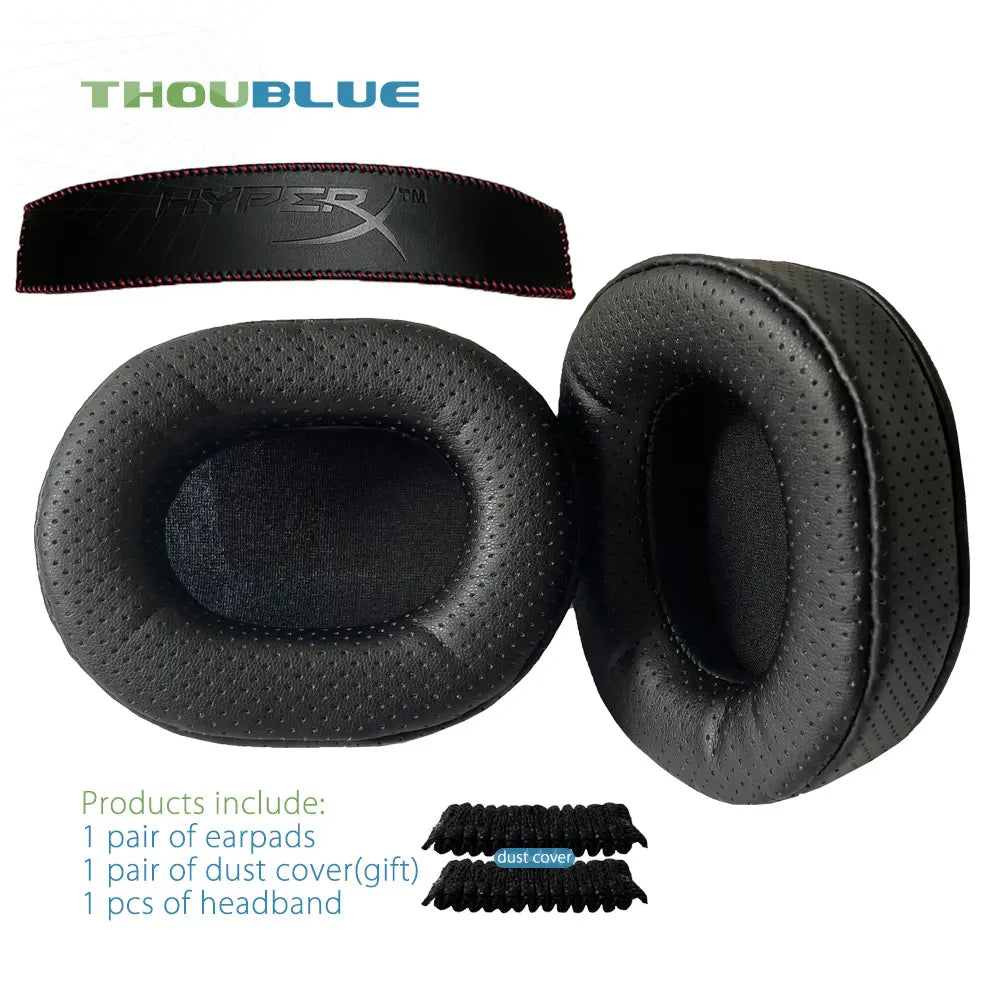 HyperX Cloud Replacement Ear Pads - Memory Foam Over-Ear Cushions 3 and band2 Tidesmit