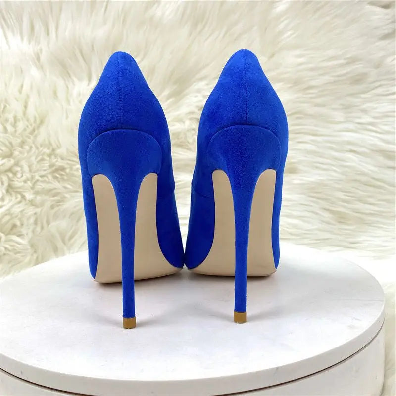 Chaussure Pour Femme Closed Toe Sandals Shoes 2025 Pumps Blue Heels for Women