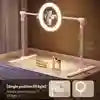 Ring Light with Phone Holder and Adjustable Overhead Stand Model F5 White(A-F5-ZMB) F5 Tidesmit