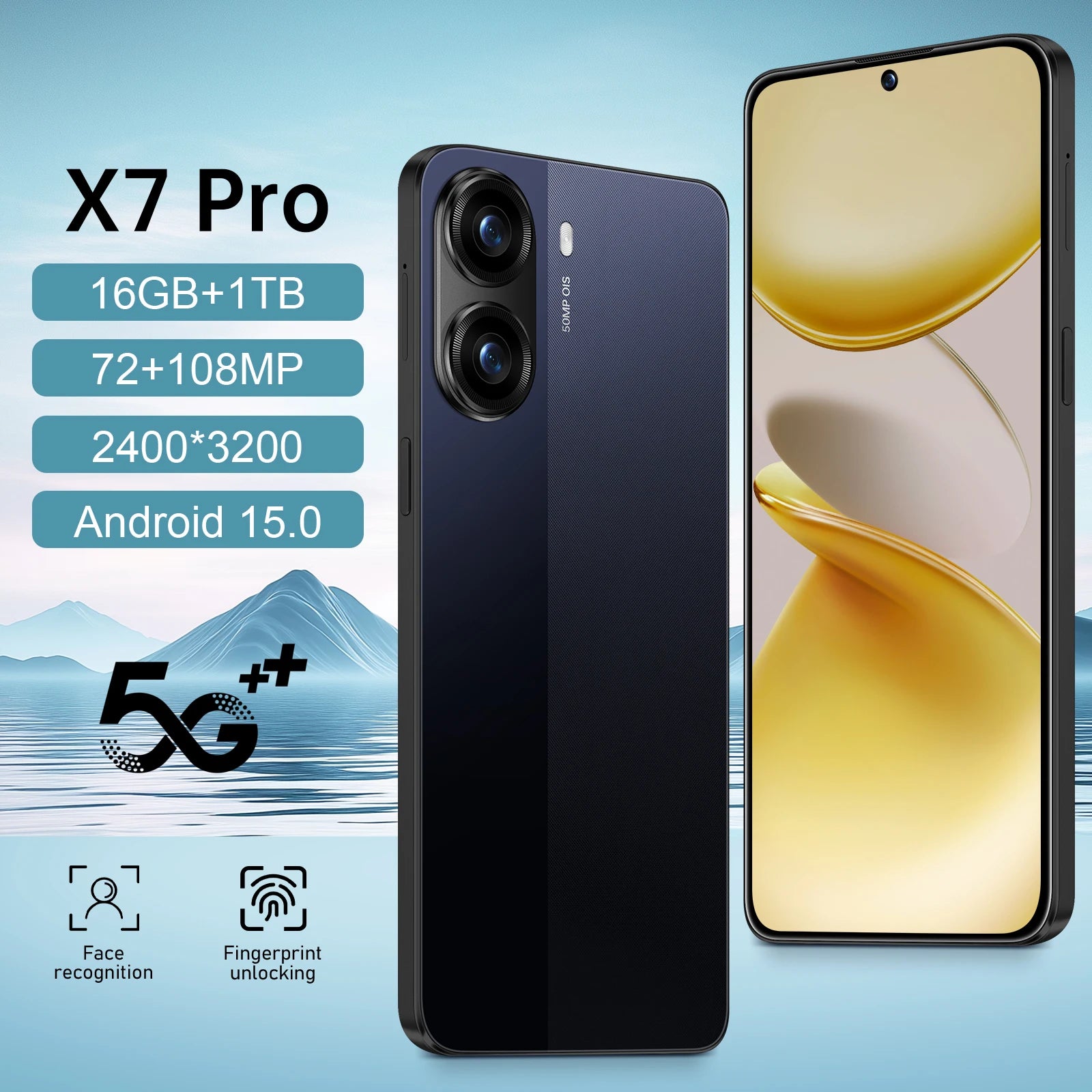 Tidesmit 5G Smartphone: 16GB RAM, 1TB Storage & 108MP Camera Tidesmit