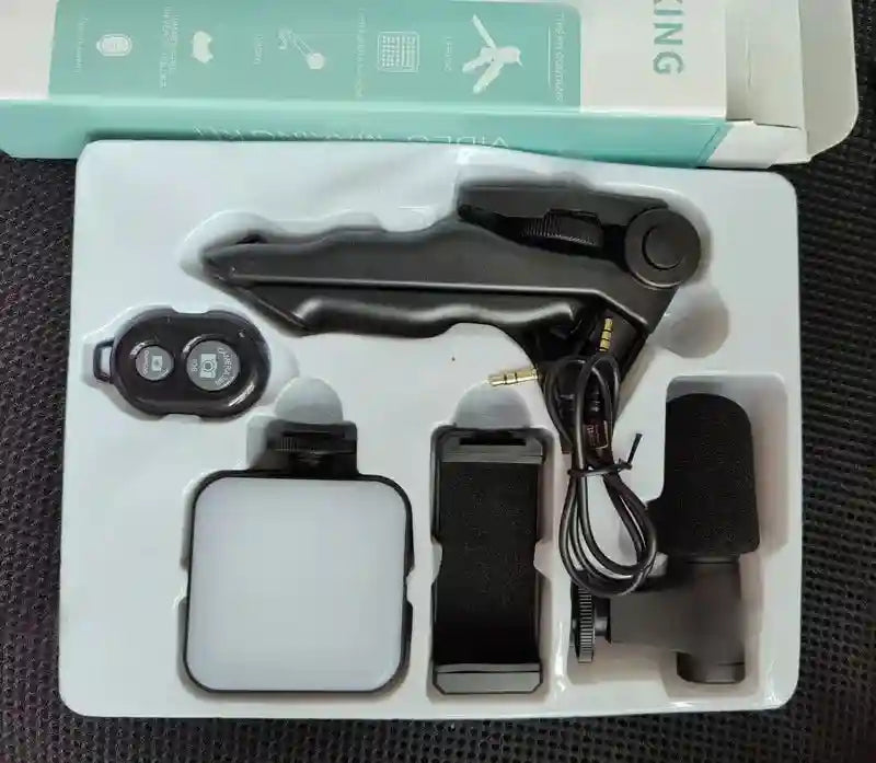 6-in-1 Vlogging Kit with Ring Light, Tripod, and Mic Stand for Phones Tidesmit