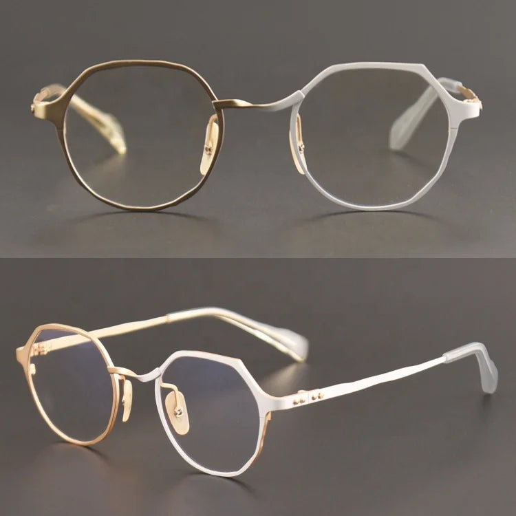 Luxury Quality Private Label Solid Pattern Titanium Full-Rim Lightweight Optical Frames Fashion Eyewear Wholesale