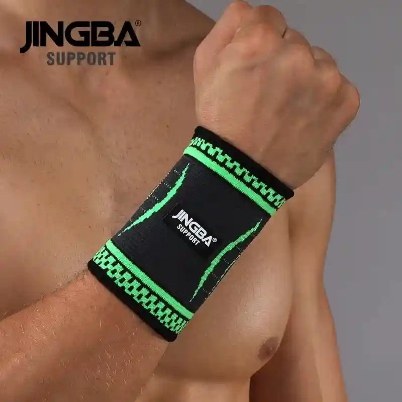 Elastic Wrist Support Brace – Breathable Nylon for Sports Stability Green M Tidesmit