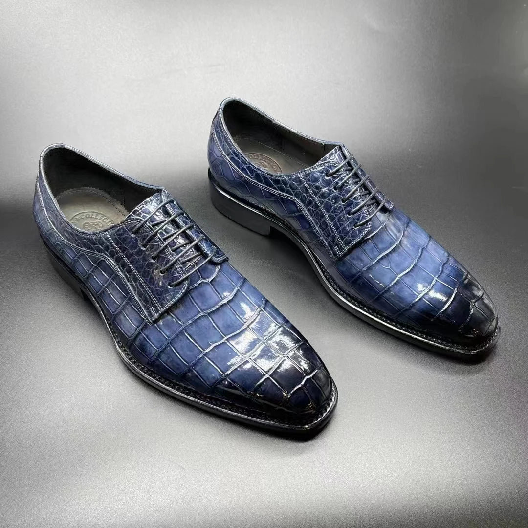 Goodyear Fashion Luxury Official Men Shoes Genuine Crocodile Leather High Quality Shoes Men Alligator Handmade Custom Shoes Men