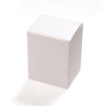 White shipping box mailer carton with square shape and closed top