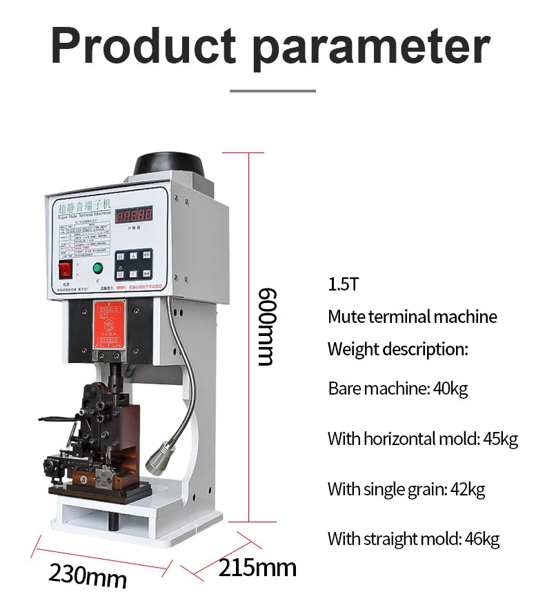 Terminal Crimping Machine With OTP Mold Blades Set Automatic Cable Wire Terminal Crimper Wire Processing Equipment 1.5T/2T/3T