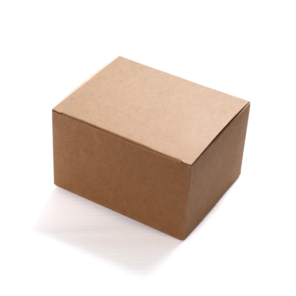 Kraft paper shipping box mailer carton with square shape and closed top