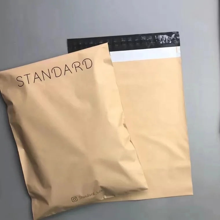 Eco-Friendly Black Poly Mailers Packaging Bags   Thick with Custom Logo Offset Printed for Socks Shoes Fur