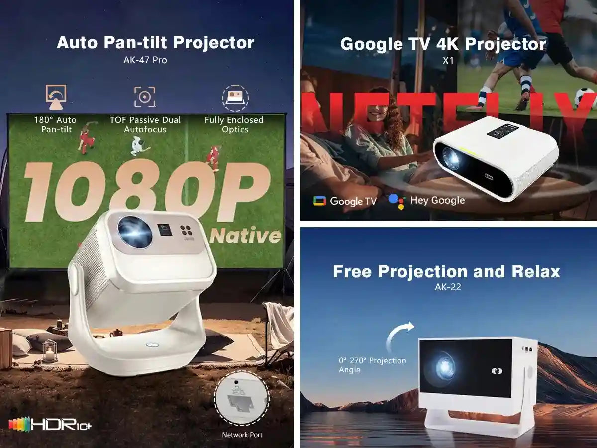 4K Android Portable Projector With 5G WiFi & Smart Home Integration Tidesmit