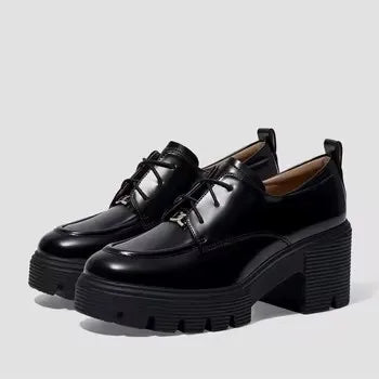 Personalized High-quality Women's Single Shoes. Women's Loafers with Thick Heels for Heightening. Small Leather Shoes.