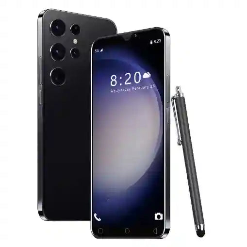 SVm Sun S23 Ultra Android Smart Phone High Quality 8+256GB HD Screen Resolution LTE and CDMA Cellular in French and Spanish Black Tidesmit