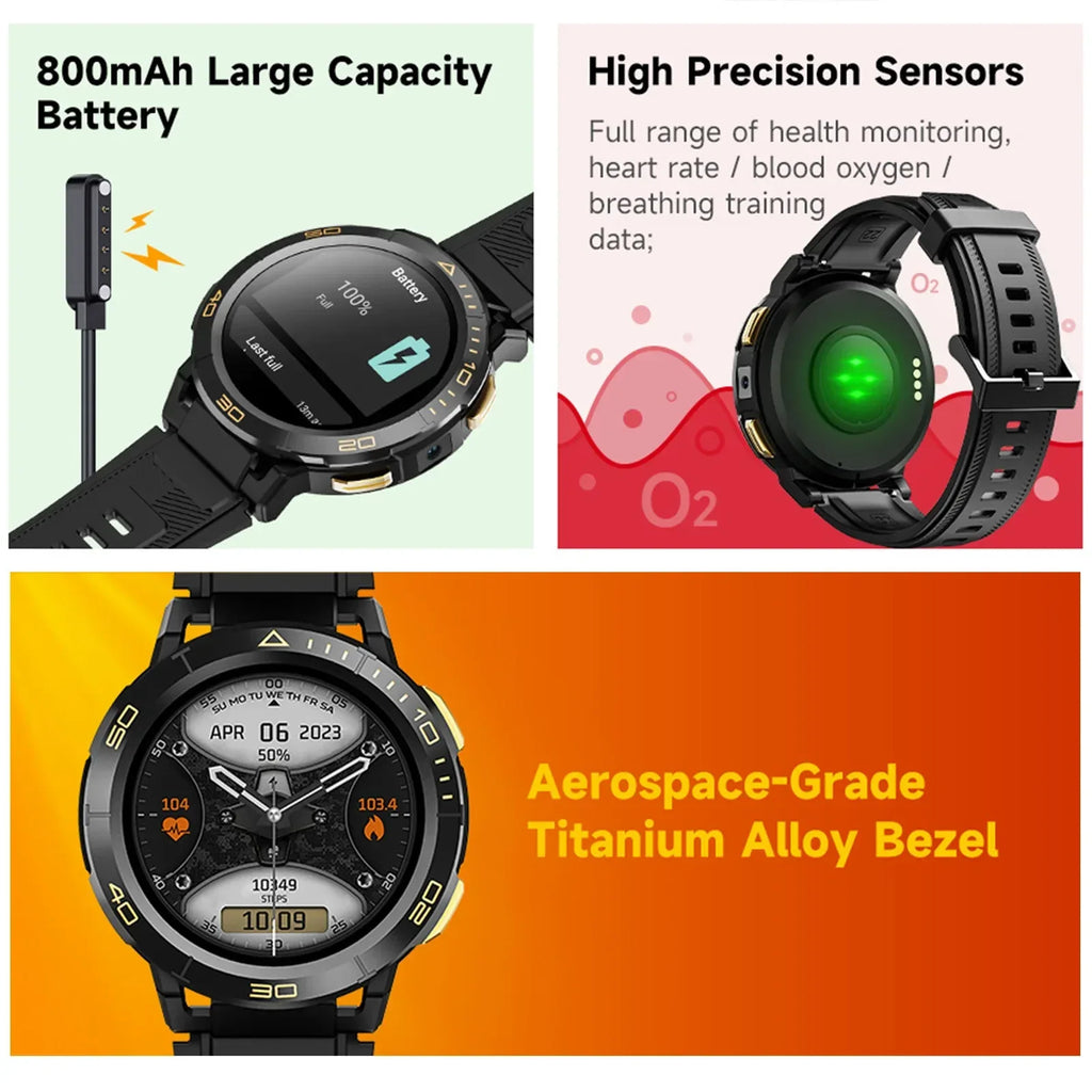 4G Smartwatch N7 Pro with AMOLED Screen, GPS and Fitness Tracker - Black My Store