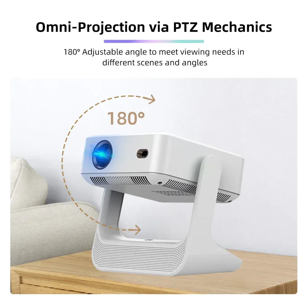 Pro Smart Projector 4K Android OS 5G WiFi - White | Tidesmit EU My Store