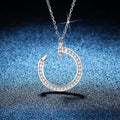 Platinum PT950 18K Gold Geometric Classic GRS Certified Card Home High-quality Moissanite Nail Pendant Collarbone Necklace