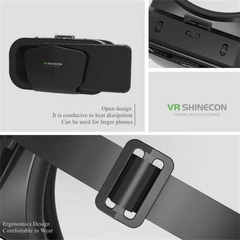 VR Headset for 4.7-7 Inch Smartphones - 3D Immersive Smart Glasses Tidesmit