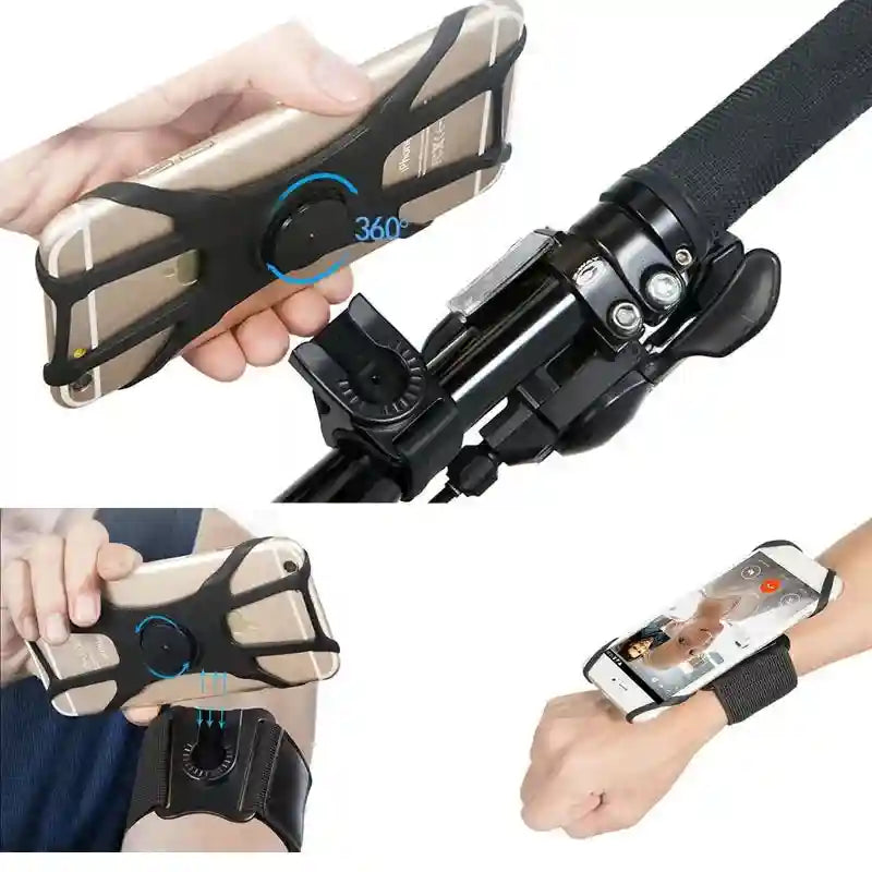 Running Phone Armband Waterproof Silicone Case Black - Tidesmit Black Tidesmit