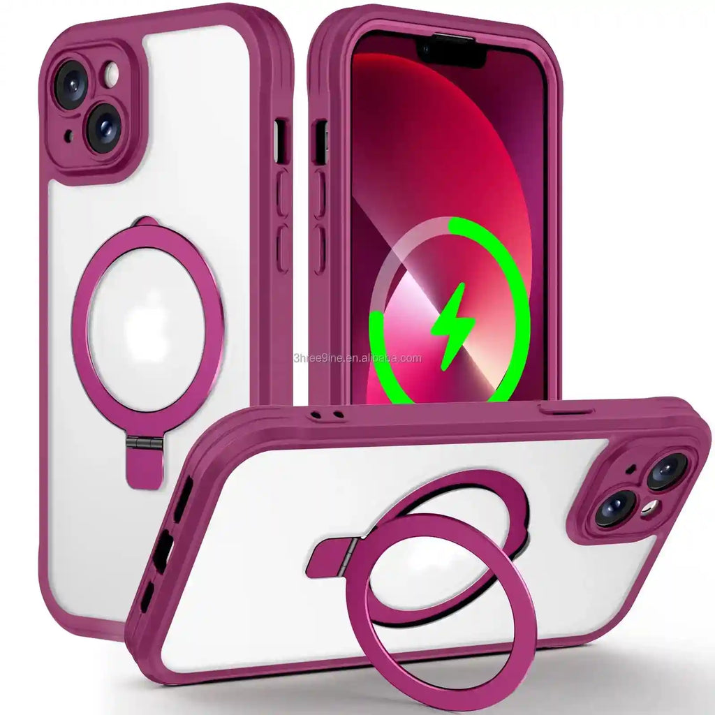 Magnetic Phone Ring Holder for iPhone 16 Pro Gray - Secure Grip Accessory Tidesmit