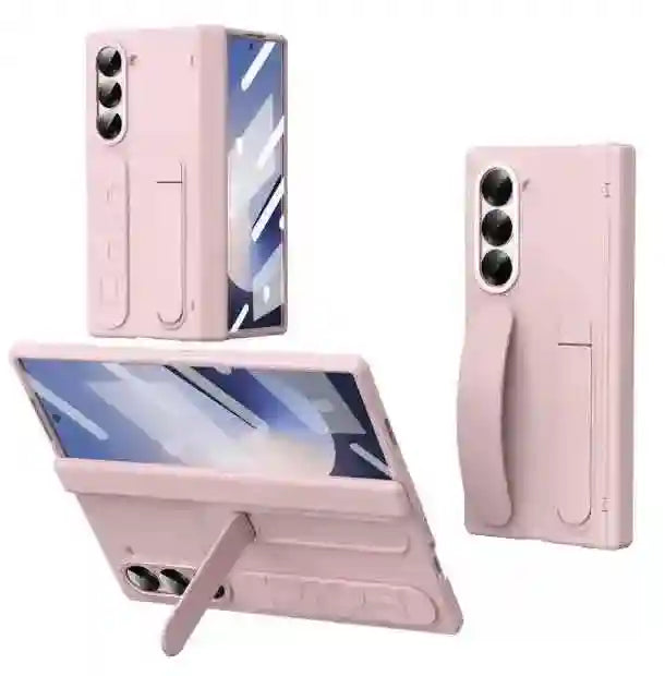 Galaxy Z Fold 6 Case with Tempered Glass Screen Protector - Shockproof Pink OPP Bag Tidesmit