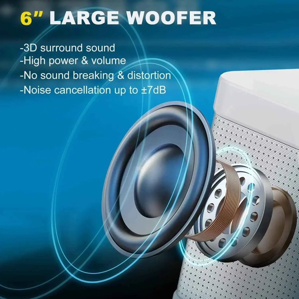 Portable Karaoke Machine Bluetooth Speaker with 2 Wireless Microphones My Store