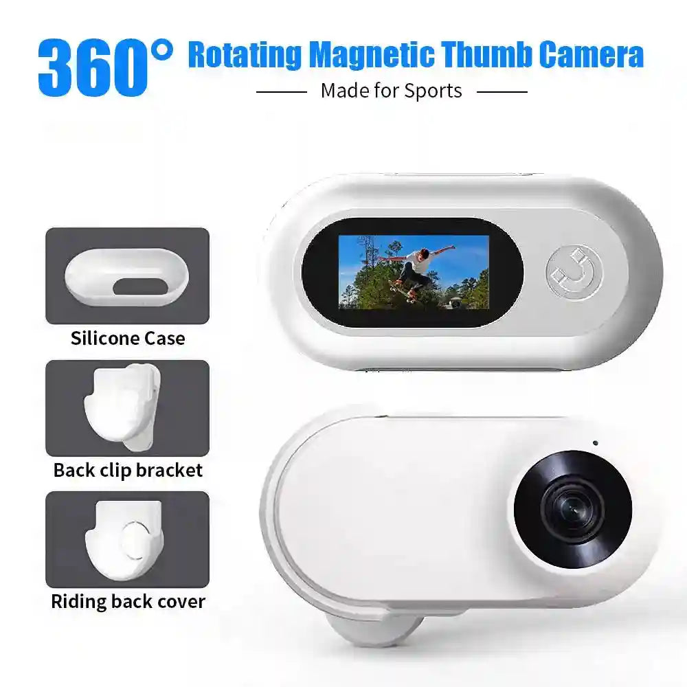 Mini Body Camera 1080p - Wireless Smart Home Security Device (White) Tidesmit