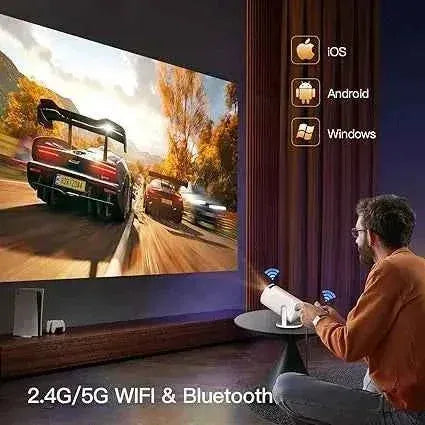 Mini 4K Android WiFi Projector: 130-Inch Portable Smart Cinema Screen My Store