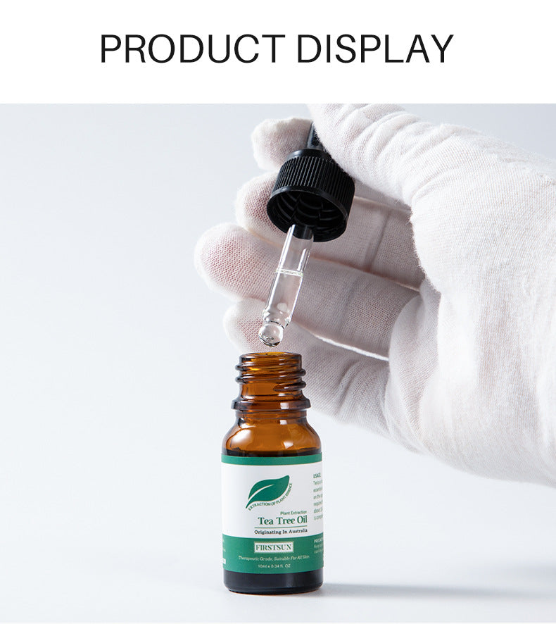Organic Tea Tree Oil For Skin Face Hair Scalp Acne Treatment  Hair Growth Essential Oils for Diffuser, Aromatherapy Massage 10ml