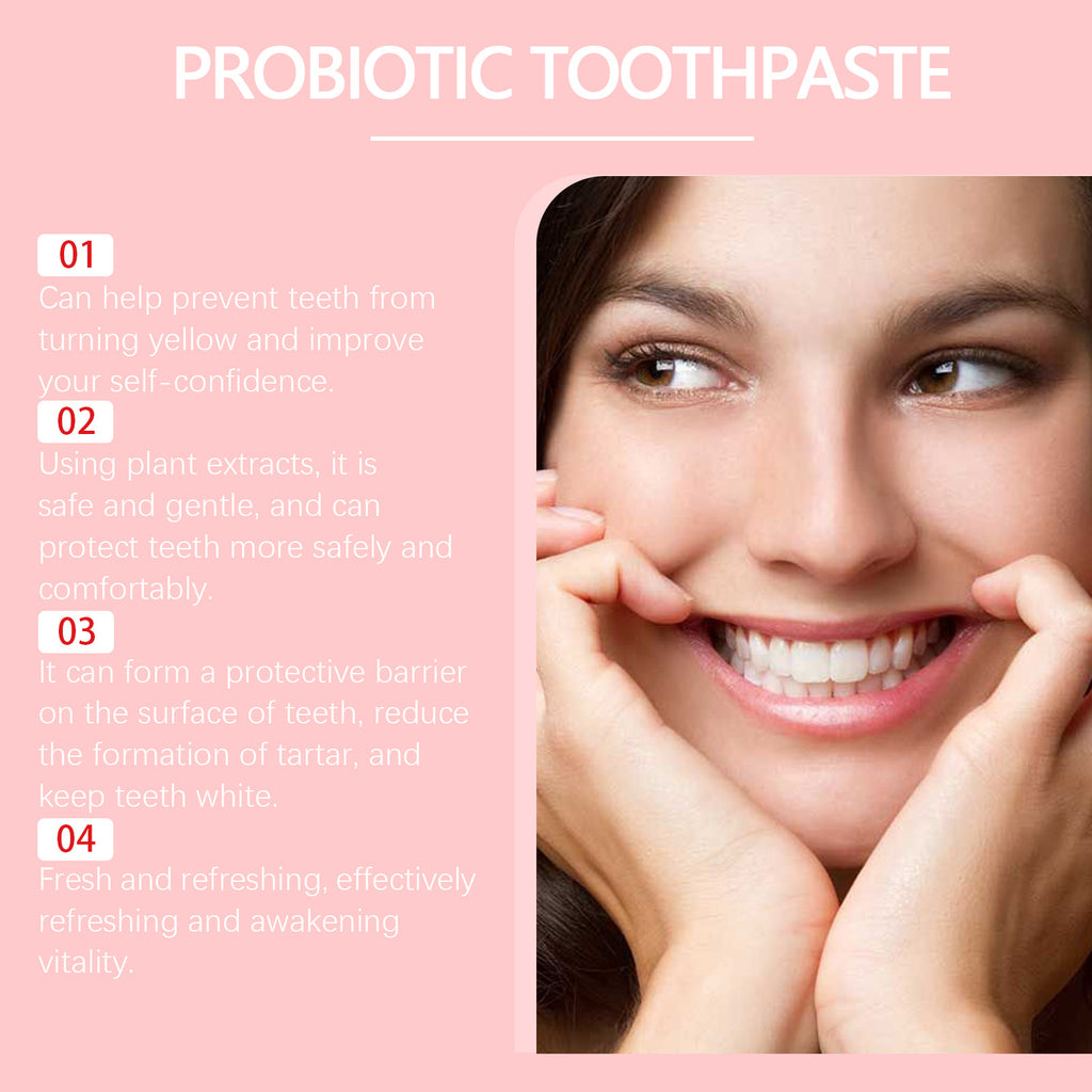 Tidesmit SP-10 probiotic whitening toothpaste for plaque removal and fresh breath oral hygiene care